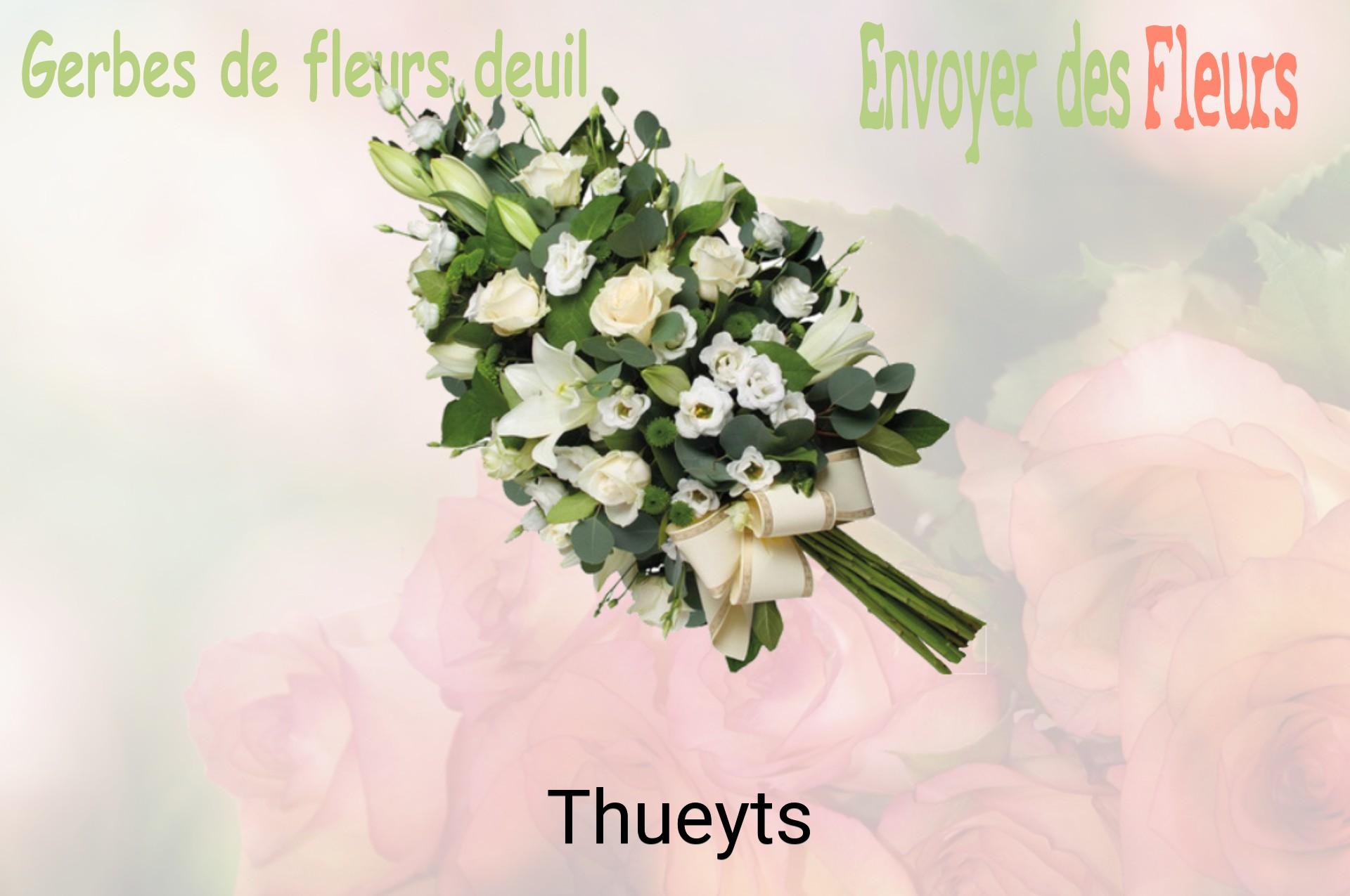 Gerbe de fleurs de deuil livrée à Thueyts